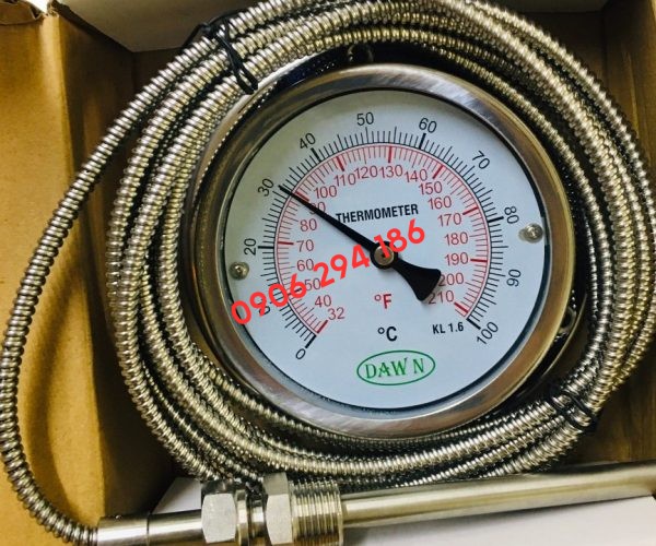 ĐỒNG HỒ ĐO NHIỆT ĐỘ DÂY DAWN T210 0-100⁰C