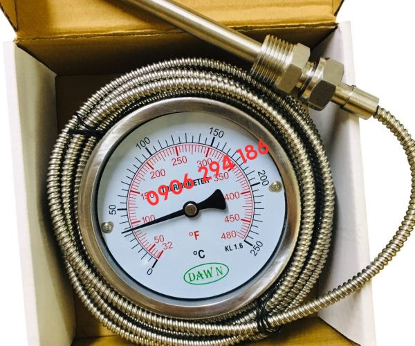ĐỒNG HỒ ĐO NHIỆT ĐỘ DÂY DAWN T210 0-250⁰C