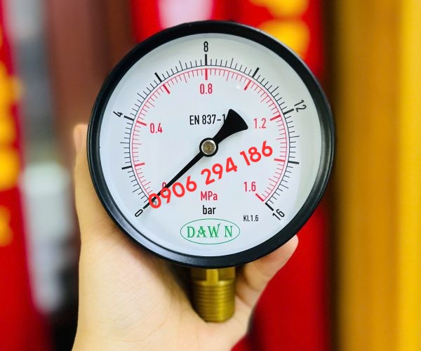ĐỒNG HỒ ÁP SUẤT DAWN P110 100A 16BAR