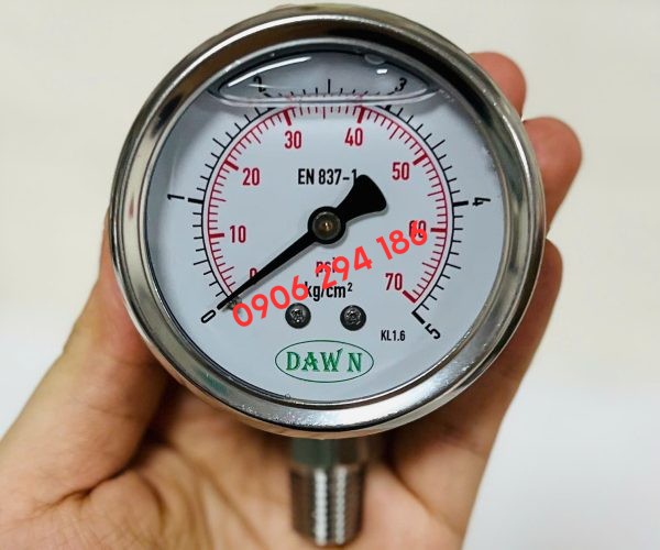 ĐỒNG HỒ ÁP SUẤT DAWN P254 63A 0-5KG/CM2