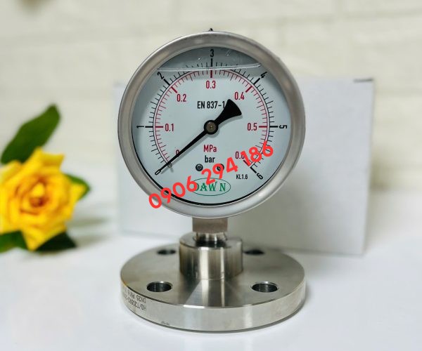 ĐỒNG HỒ ÁP SUẤT MÀNG DAWN NỐI REN P730 100A 6BAR