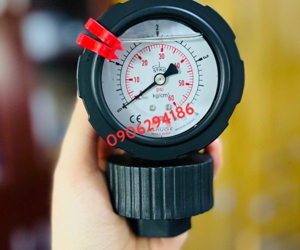ĐỒNG HỒ ÁP SUẤT SAFE GAUGE VỎ NHỰA 4KG/CM2