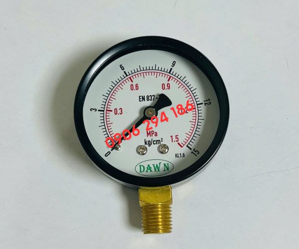 ĐỒNG HỒ ĐO ÁP SUẤT DAWN P110 63A 0-15KG/CM2