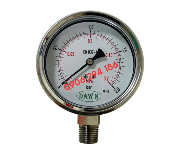ĐỒNG HỒ ÁP SUẤT DAWN P254 100A 2BAR