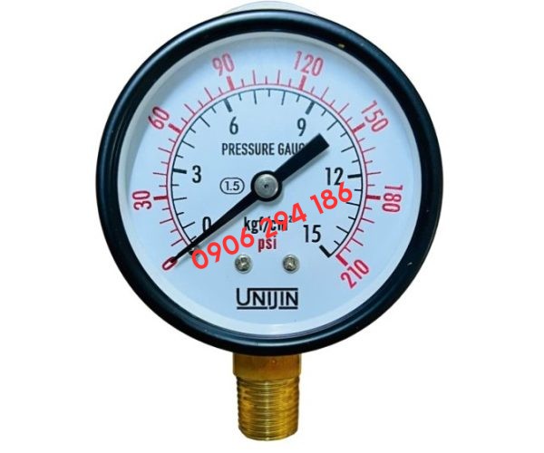 ĐỒNG HỒ ĐO ÁP SUẤT UNIJIN P110 63A 15KGF/CM2