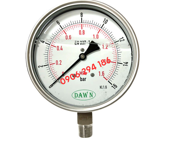 ĐỒNG HỒ ÁP SUẤT DAWN P255 150A 0-16BAR