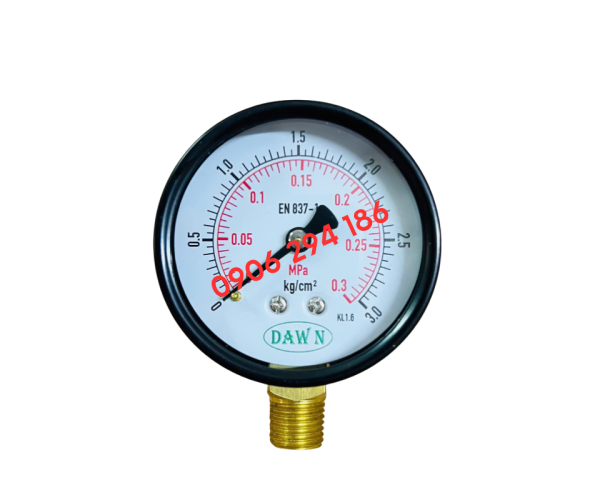 ĐỒNG HỒ ĐO ÁP SUẤT DAWN P110 63A 3KG/CM2