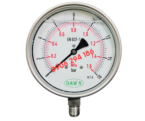ĐỒNG HỒ ĐO ÁP SUẤT DAWN P255 150A 0-16BAR