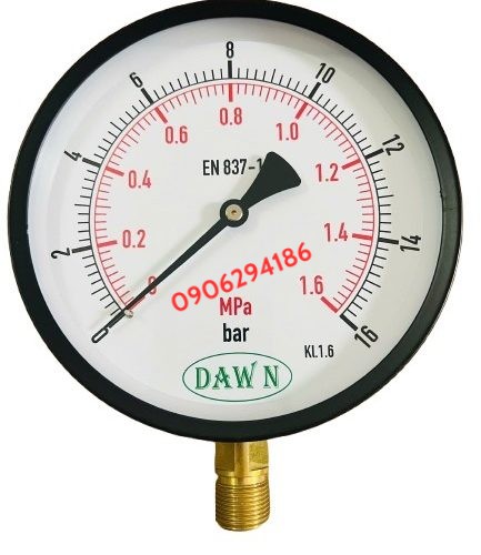 ĐỒNG HỒ ÁP SUẤT DAWN P110 150A 16BAR REN M20X1.5