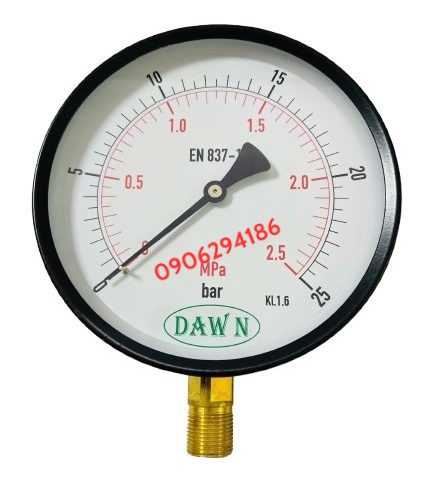ĐỒNG HỒ ÁP SUẤT DAWN P110 150A 25BAR REN M20X1.5