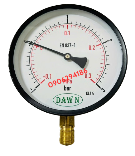 ĐỒNG HỒ ÁP SUẤT DAWN CHÂN ĐỨNG P110 150A -1-3BAR M20X1.5
