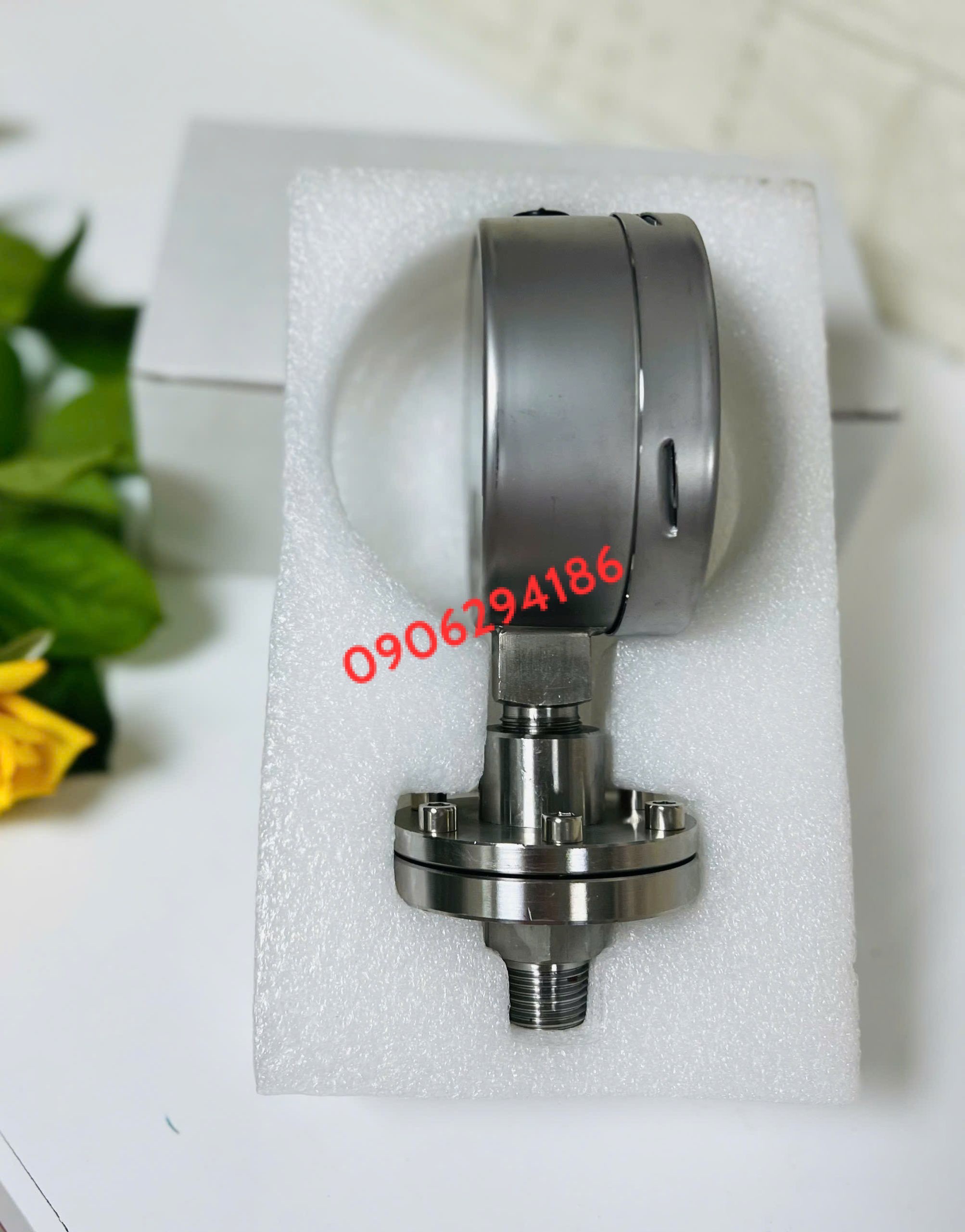 Đồng Hồ Áp Suất Màng DAWN Nối Bích Inox Chính Hãng