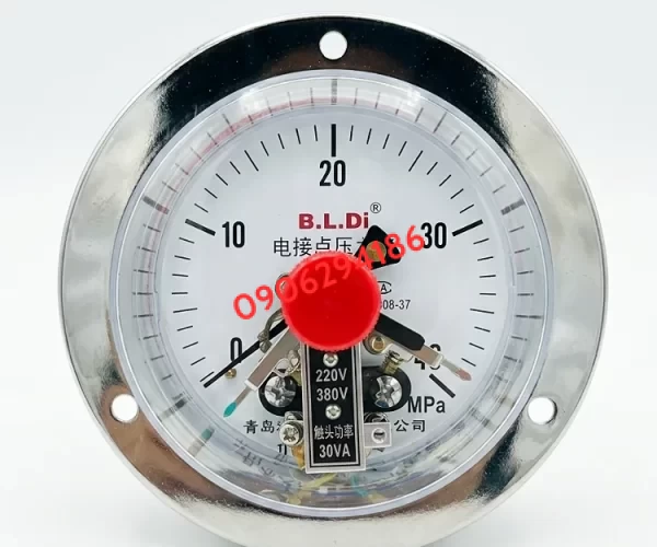 ĐỒNG HỒ ĐO ÁP SUẤT 3 KIM TRUNG QUỐC CHÂN SAU Y100 400BAR - CÓ VÀNH