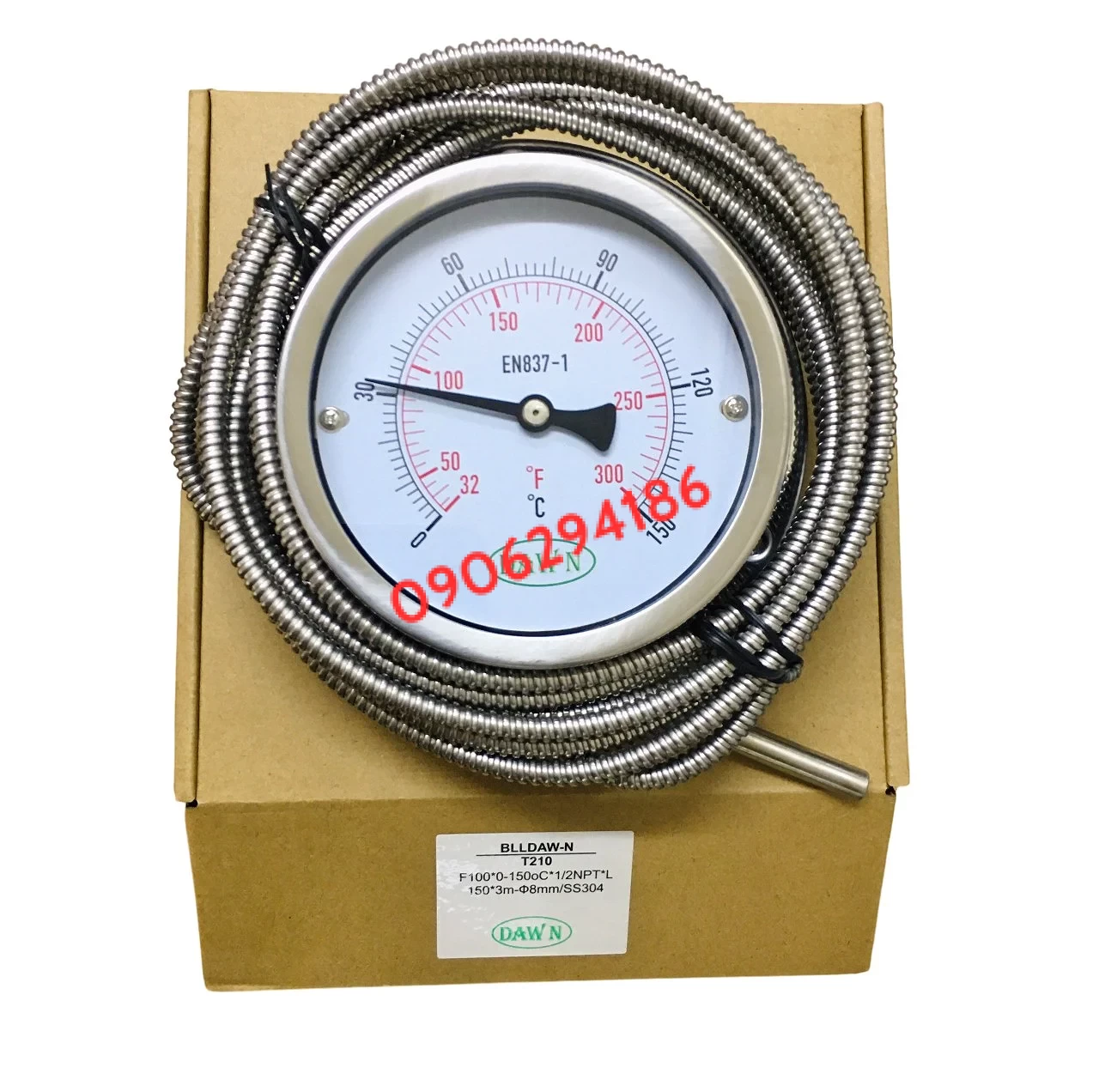 ĐỒNG HỒ ĐO NHIỆT ĐỘ DẠNG DÂY 3M DAWN T120 100A 0-150oC