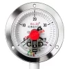 ĐỒNG HỒ ĐO ÁP SUẤT 3 KIM TRUNG QUỐC CHÂN ĐỨNG Y100 400BAR - CÓ VÀNH