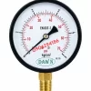ĐỒNG HỒ ÁP SUẤT DAWN CHÂN ĐỨNG P110 100A 5KG/CM2 REN 3/8PT