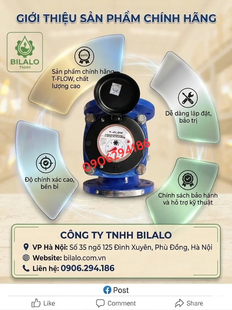 BILALO Chinh Phục Thị Trường Với Đồng Hồ Nước T-FLOW Đạt Chuẩn Quốc Tế