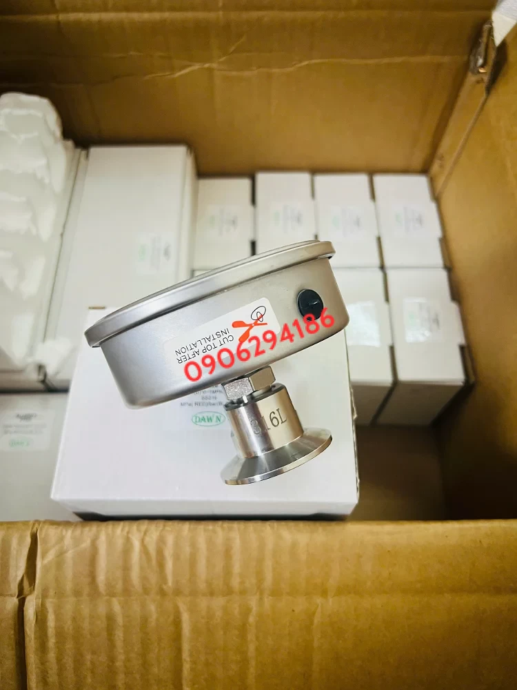ĐỒNG HỒ ÁP SUẤT MÀNG DAWN P752S 100B 10BAR SS316